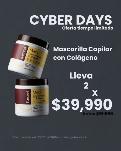 Mascarilla Capilar Reparadora con Colágeno 500ml