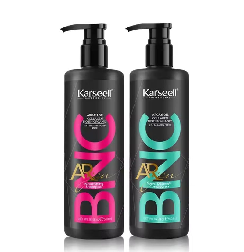 Kit Karseell BNC Argán — Shampoo + Acondicionador Nutritivo 500ml