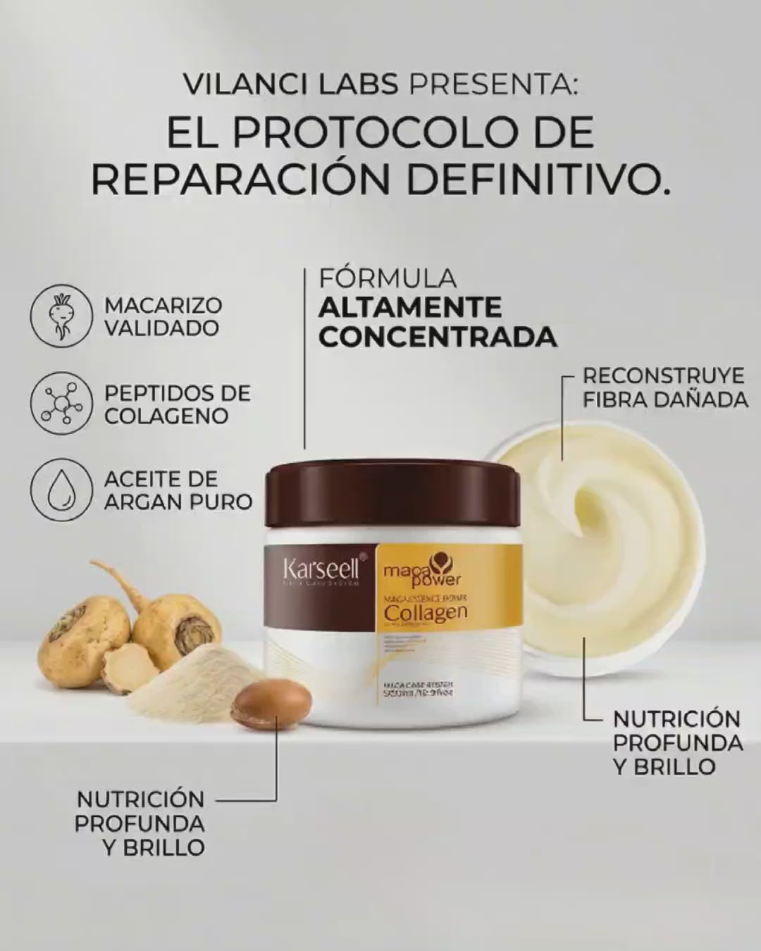 Mascarilla Capilar Reparadora con Colágeno 500ml